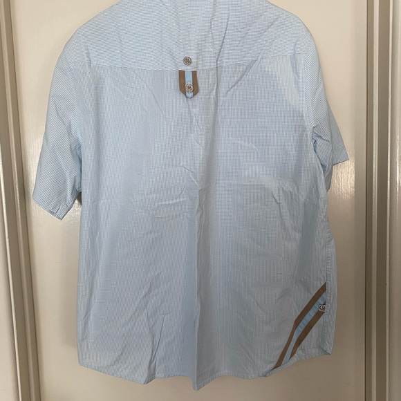CAVI Product of Great Taste Military Style Shirt Short Sleeve Blue Size XL - Picture 3 of 7